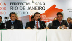 Fitchner, Ophir e Wadih fizeram a aberura do evento no auditório da Seccional