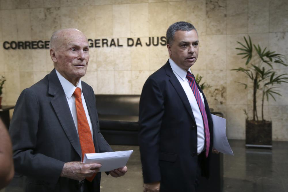 Pedro Wanderley e Carlos André Pedrazzi no Tribunal de Justiça / Foto: Luciana Botelho