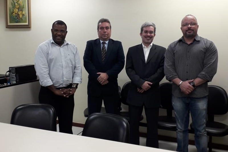 Fabiano Paschoal ao lado do coronel Marco Aurélio, do juiz Sandro Lontra e de Márcio Jerônimo