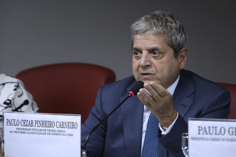 Paulo Cezar Pinheiro Carneiro em evento da Comissão de Celeridade Processual / Foto: Luciana Botelho